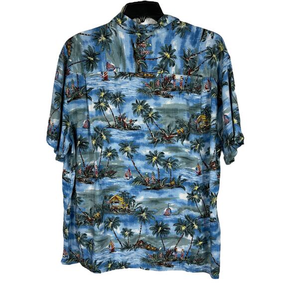 Batik Bay XX-Large Mens Hawaiian Shirt Button-Up Pocket Palm Trees Short Sleeve - Picture 2 of 5